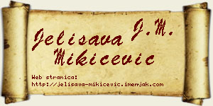Jelisava Mikićević vizit kartica